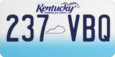 KY license plate 237VBQ