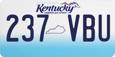 KY license plate 237VBU