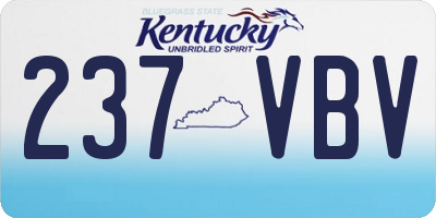 KY license plate 237VBV