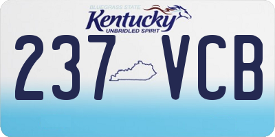 KY license plate 237VCB