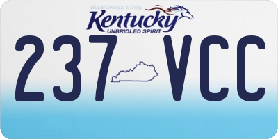 KY license plate 237VCC