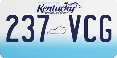 KY license plate 237VCG