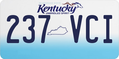 KY license plate 237VCI