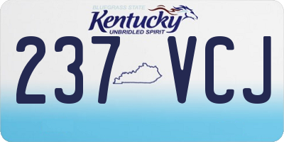 KY license plate 237VCJ