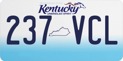KY license plate 237VCL