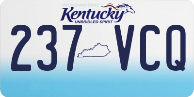 KY license plate 237VCQ