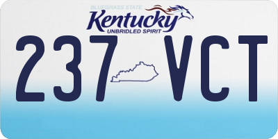 KY license plate 237VCT