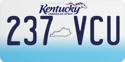 KY license plate 237VCU