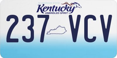 KY license plate 237VCV