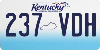 KY license plate 237VDH