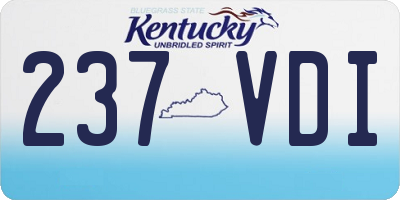 KY license plate 237VDI