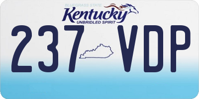 KY license plate 237VDP