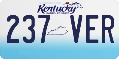 KY license plate 237VER