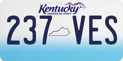 KY license plate 237VES