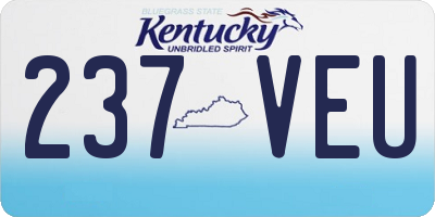 KY license plate 237VEU