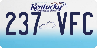 KY license plate 237VFC
