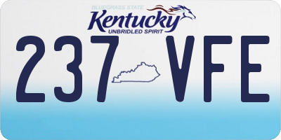 KY license plate 237VFE