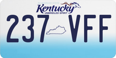KY license plate 237VFF