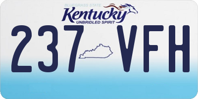 KY license plate 237VFH