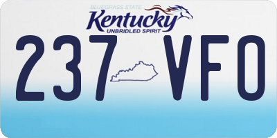KY license plate 237VFO