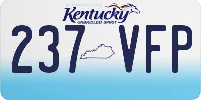 KY license plate 237VFP