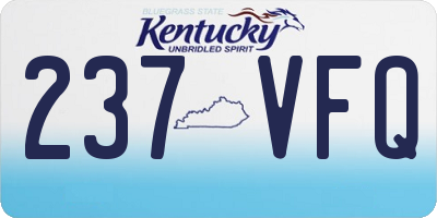 KY license plate 237VFQ