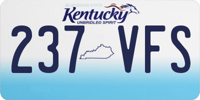 KY license plate 237VFS