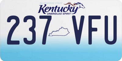 KY license plate 237VFU
