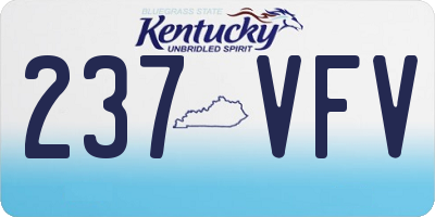 KY license plate 237VFV
