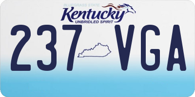 KY license plate 237VGA