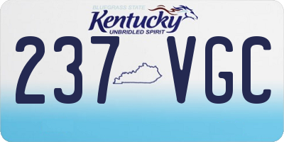 KY license plate 237VGC