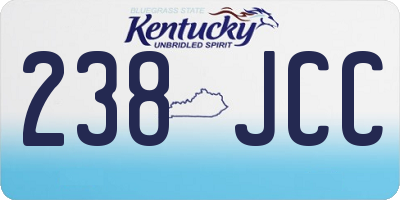 KY license plate 238JCC