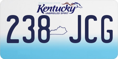 KY license plate 238JCG