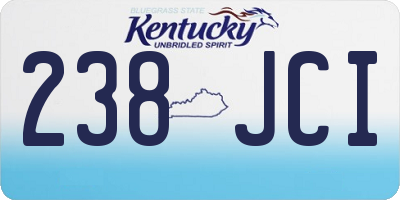 KY license plate 238JCI