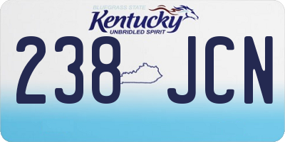 KY license plate 238JCN