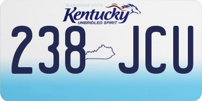 KY license plate 238JCU