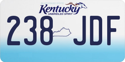 KY license plate 238JDF