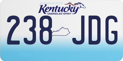 KY license plate 238JDG