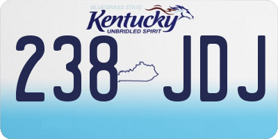 KY license plate 238JDJ