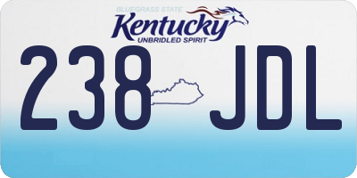 KY license plate 238JDL