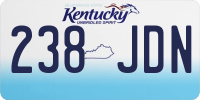 KY license plate 238JDN