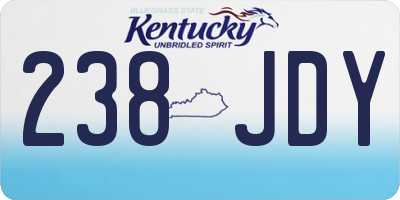 KY license plate 238JDY