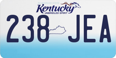 KY license plate 238JEA