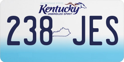 KY license plate 238JES