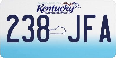 KY license plate 238JFA