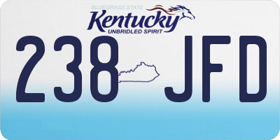 KY license plate 238JFD
