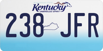 KY license plate 238JFR