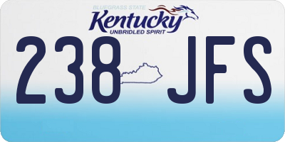 KY license plate 238JFS