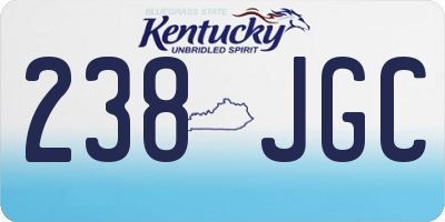 KY license plate 238JGC