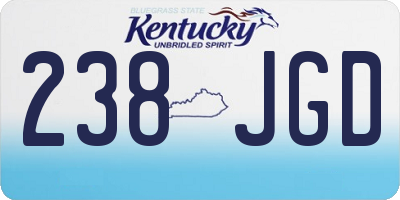 KY license plate 238JGD